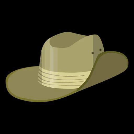 Cartoon Safari Hat, Colorful Travel Hat, Adventure Headwear, Fun Jungle Cap, Playful Wildlife Gear PNG