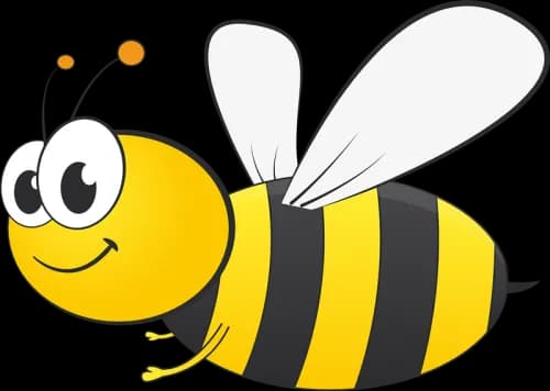 Clipart Honey Bee, Nature Clipart, Pollinator Graphic, Honeycomb Element, Cartoon Bumblebee PNG
