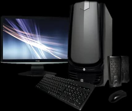 Desktop Computer, Computing Device, Desktop Setup, Office Equipment, Workstation PNG