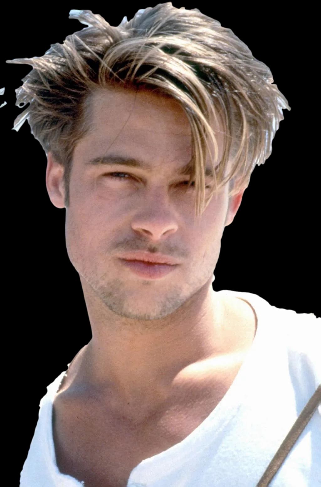 Hairstyle Brad Pitt, Celebrity Hairstyle, Stylish Men, Modern Look, Trendy Cut PNG