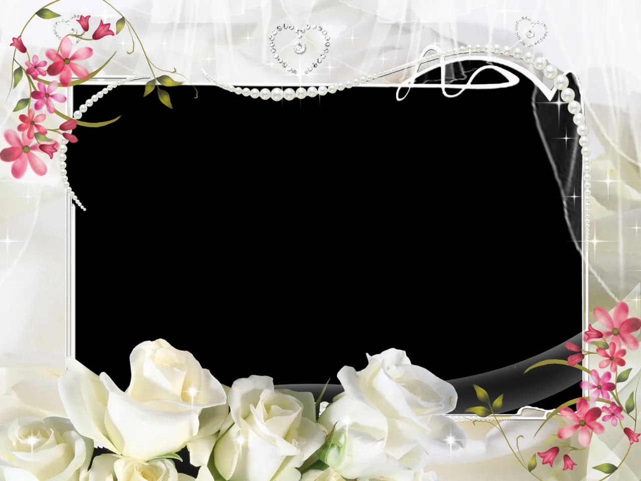 Wedding Frame, Romantic Decor, Celebration Border, Nuptial Ornament, Decorative Edge PNG